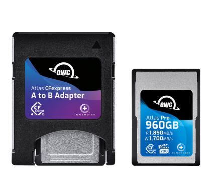 Karta pamięci OWC 960GB CFexpress Atlas Pro Type A + adapter CFX A do B G4